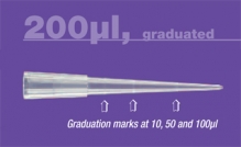 Наконечники до 200 мкл, нестер., градуированные