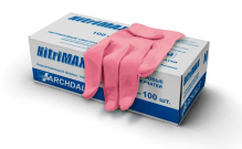 Перчатки NitriMAX нитриловые неопудренные, Розовые, размер M