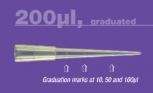 Наконечники до 200 мкл, нестер., желтые, градуированные